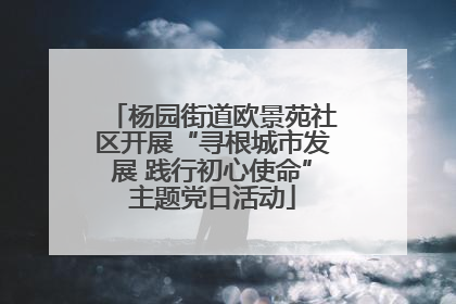 杨园街道欧景苑社区开展“寻根城市发展 践行初心使命”主题党日活动